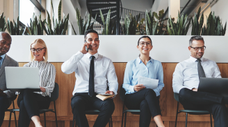 Photo of diverse job applicants